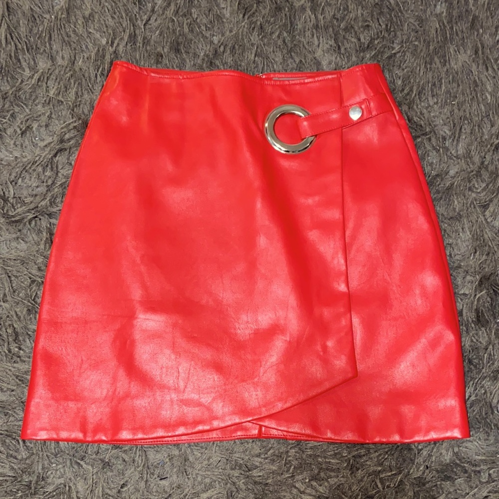 Red Leather Skirt